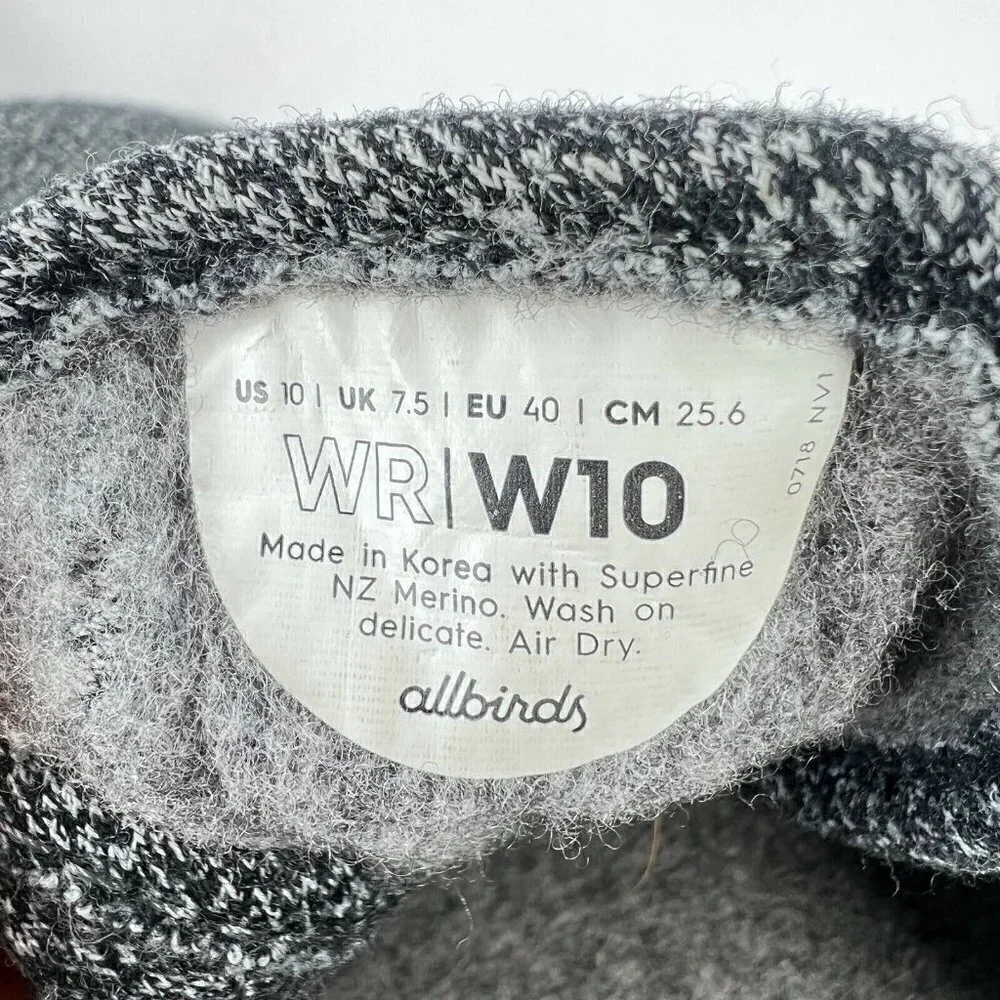 Allbirds Wool Runners Natural Grey Light Sole Women Running Shoes 0718 NVI Sz 10 - Picture 12 of 12